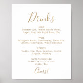Unterzeichnung des Minimalistischen Gold Wedding D Poster (Vorne)