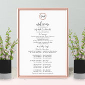 Unterzeichnung des Monografie-Hochzeitsprogramms Poster