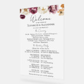 Unterzeichnung des Programms für die Hochzeitsfeie Acrylschild (Winkel)