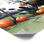 Unterzeichnung des Spuk-House-Halloween-Party Poster (Ecke)