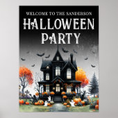 Unterzeichnung des Spuk-House-Halloween-Party Poster (Vorne)