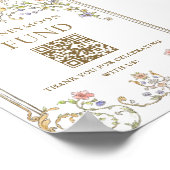 Unterzeichnung des verzierten Viktorianischen Grac Poster (Ecke)