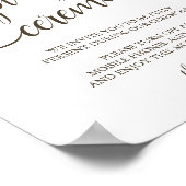 Unterzeichnung einer Hochzeitserklärung Poster (Ecke)