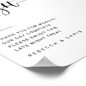 Unterzeichnung einer Minimalistischen Skriptaufgab Poster (Ecke)