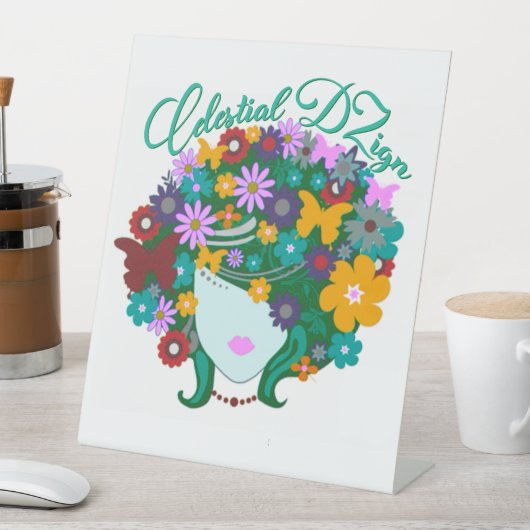 Unterzeichnung eines benutzerdefinierten Tabletop Sockelschild (In Situ)