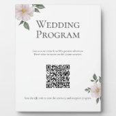 Unterzeichnung eines einfachen White Floral Weddin Fotoplatte (Vorderseite)