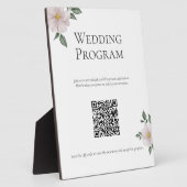 Unterzeichnung eines einfachen White Floral Weddin Fotoplatte (Seite)