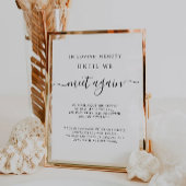 Unterzeichnung eines Hochzeitstabs | In Love Memor Sockelschild