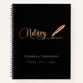 Unterzeichnung eines Notleihvertrags Agent mit sch Notizblock (Vorderseite)