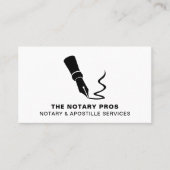 Unterzeichnung eines öffentlichen Notars Moderner  Visitenkarte (Vorderseite)