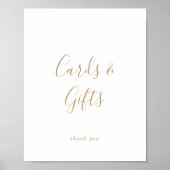 Unterzeichnung Minimalistischer Gold Cards und Ges Poster (Vorne)