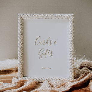 Unterzeichnung Minimalistischer Gold Cards und Ges Poster