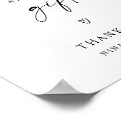 Unterzeichnung Minimalistischer Hochzeitkarten und Poster (Ecke)