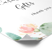 Unterzeichnung moderner Eukalyptuskarten Poster (Ecke)