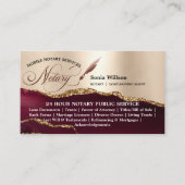 Unterzeichnung öffentlicher mobiler Notariatsdarle Visitenkarte (Vorderseite)