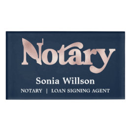 Unterzeichnung öffentlicher Rose für Notare der mo Namenschild