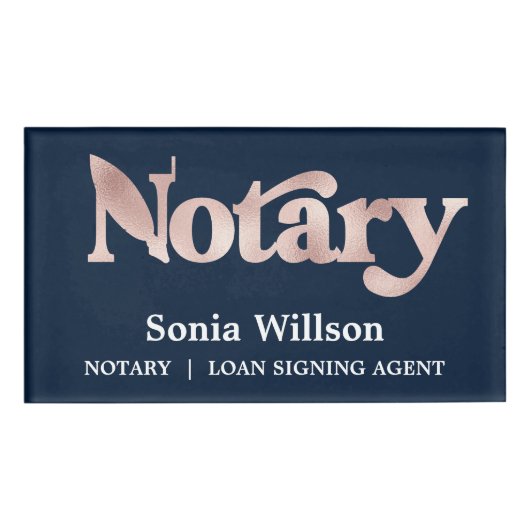 Unterzeichnung öffentlicher Rose für Notare der mo Namenschild (Vorderseite)