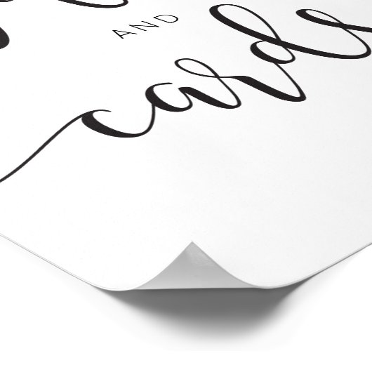 Unterzeichnung rustikaler Skriptgeschenke und Kart Poster (Ecke)