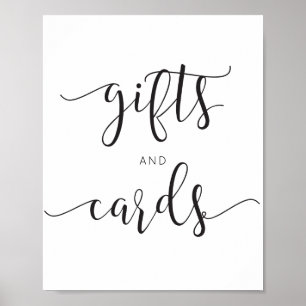 Unterzeichnung rustikaler Skriptgeschenke und Kart Poster