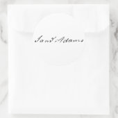 Unterzeichnung Sams Adams Runder Aufkleber (Tasche)