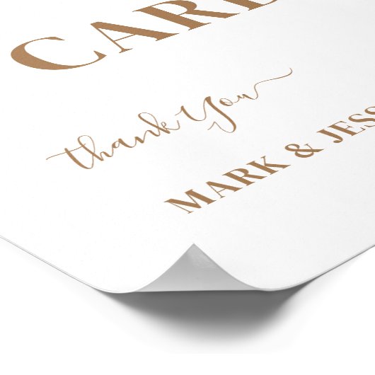 Unterzeichnung von Eukalyptus-Geschenken und -Kart Poster (Ecke)