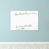 Unterzeichnung von George Bernard Shaw Leinwanddruck (Insitu (Holzboden))