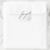 Unterzeichnung von George IV Quadratischer Aufkleber (Tasche)