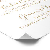 Unterzeichnung von Minimalistischen Gold-Signature Poster (Ecke)