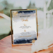 Unterzeichnung von Navy- und Gold-Signature-Drinks Sockelschild