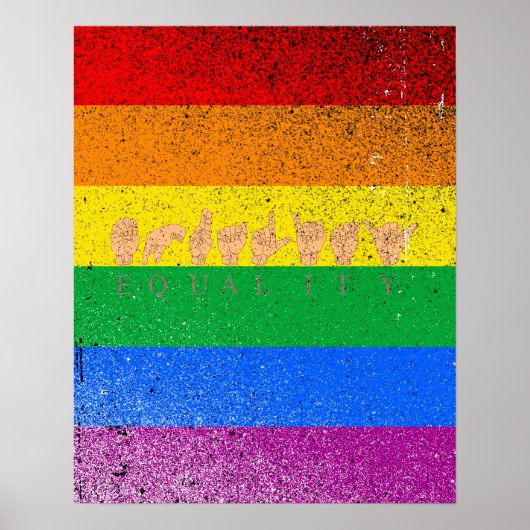 UNTERZEICHNUNGSSPRACHE FÜR DIE GLEICHHEIT POSTER (Vorne)