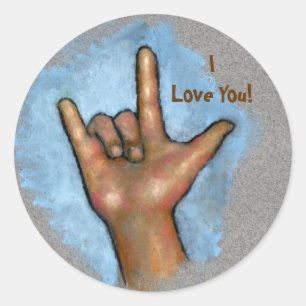 UNTERZEICHNUNGSSPRACHE: ICH LIEBE SIE: STICKER