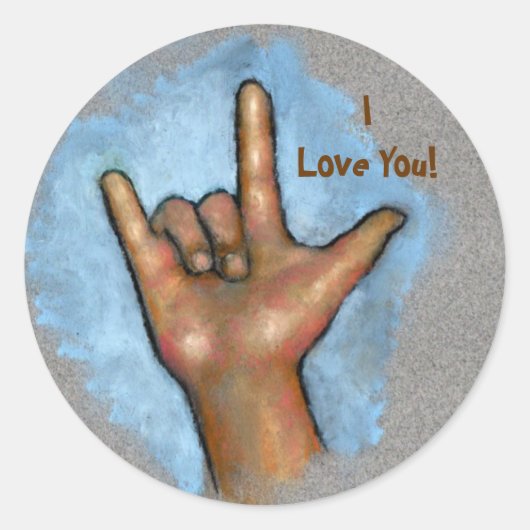 UNTERZEICHNUNGSSPRACHE: ICH LIEBE SIE: STICKER (Vorderseite)