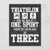 Unthletic warum schlecht an einem Sport lustige Tr Postkarte (Vorderseite)