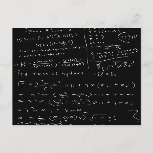 Untidy Chalk Board Postkarte (Vorderseite)