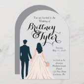 Until Forever-Brittney Wedding Invitation Einladung (Vorne/Hinten)