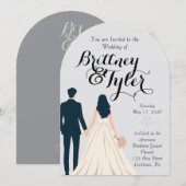 Until Forever-Brittney Wedding Invitation Einladung (Vorne/Hinten)