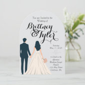 Until Forever-Brittney Wedding Invitation Einladung (Stehend Vorderseite)