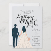Until Forever-Brittney Wedding Invitation Einladung (Vorderseite)