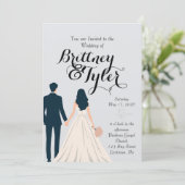 Until Forever-Brittney Wedding Invitation Einladung (Stehend Vorderseite)