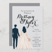 Until Forever-Brittney Wedding Invitation Einladung (Vorne/Hinten)