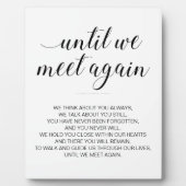 Until We Meet Again Elegant Memorial Wedding Fotoplatte (Vorderseite)