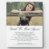 Until We meet again funeral foto Fotoplatte (Vorderseite)