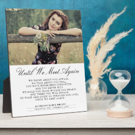 Until We meet again funeral foto Fotoplatte