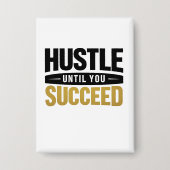 Until You Succeed – Minimal Gold Motivation Design Button (Vorderseite)