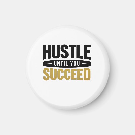 Until You Succeed – Minimal Gold Motivation Design Magnet (Vorne)