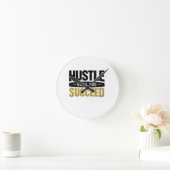 Until You Succeed – Minimal Gold Motivation Design Runde Wanduhr (Zuhause)