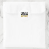 Until You Succeed – Minimal Gold Motivation Design Runder Aufkleber (Tasche)
