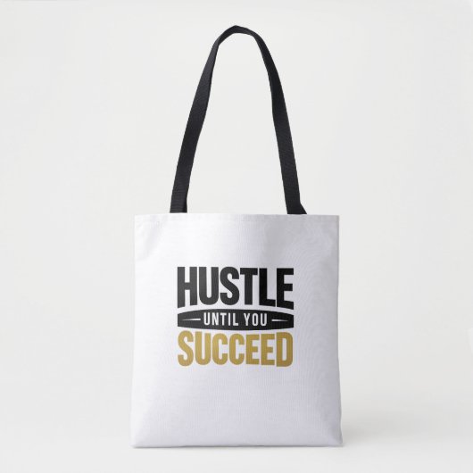 Until You Succeed – Minimal Gold Motivation Design Tasche (Vorderseite)
