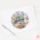 Untitelle Fantasy Abstrakt Hankamer Kunst, Dichtun Runder Aufkleber (Umschlag)