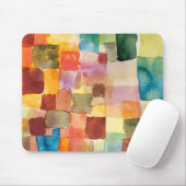 Untitled abstract watercolor squares - Paul Klee Mousepad (Mit Mouse)